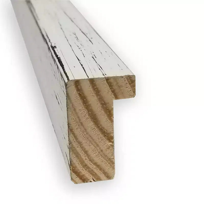 Miroir mural de salle de bain étroit en bois blanc