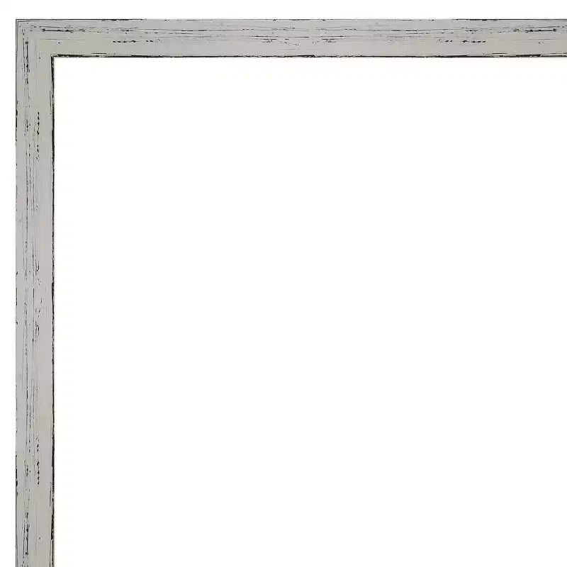 Miroir mural de salle de bain étroit en bois blanc