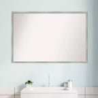 Miroir mural de salle de bain étroit en bois blanc