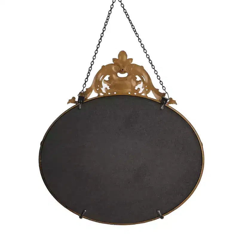 Miroir mural vintage encadré en étain