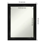 Miroir Mural Étroit pour Salle de Bain Noir