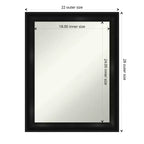 Miroir Mural Étroit pour Salle de Bain Noir
