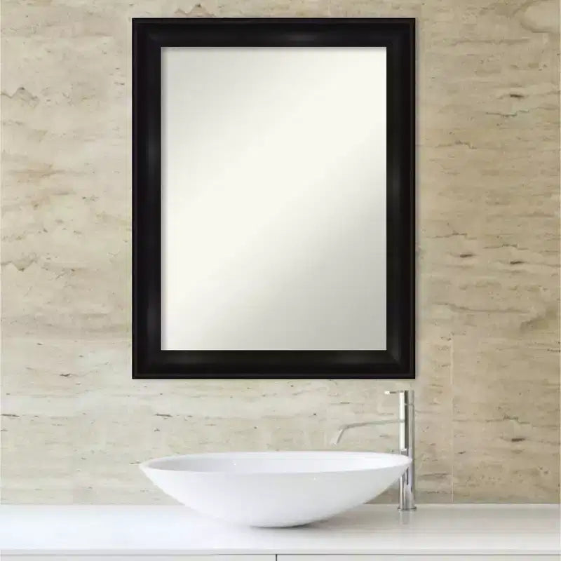 Miroir Mural Étroit pour Salle de Bain Noir