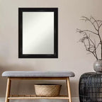 Miroir Mural Étroit pour Salle de Bain Noir