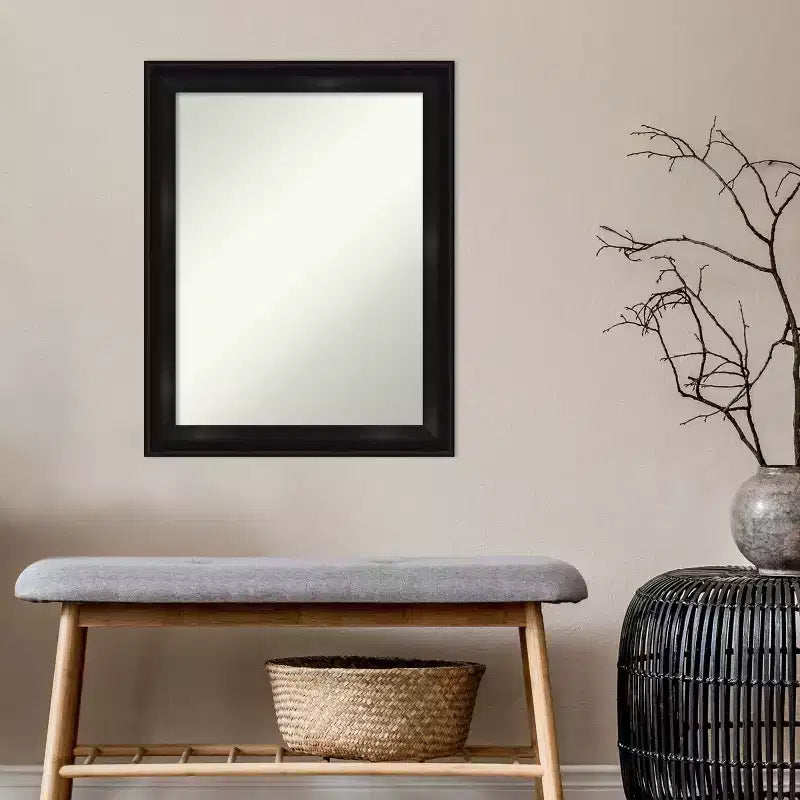Miroir Mural Étroit pour Salle de Bain Noir