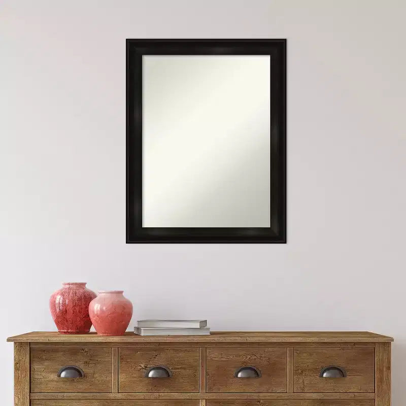 Miroir Mural Étroit pour Salle de Bain Noir