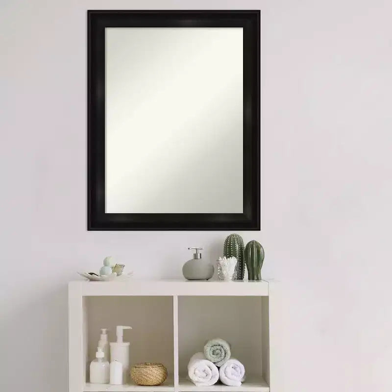 Miroir Mural Étroit pour Salle de Bain Noir