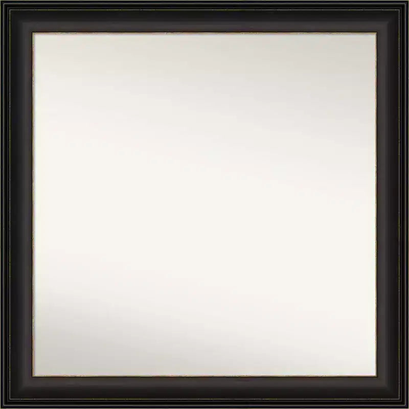 31" x 31" Non-Beveled Trio Oil Rubbed Bronze Wall Mirror - Amanti Art: Modern Square Framed Polystyrene Material Includes Mounting Hardware