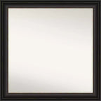 31" x 31" Non-Beveled Trio Oil Rubbed Bronze Wall Mirror - Amanti Art: Modern Square Framed Polystyrene Material Includes Mounting Hardware