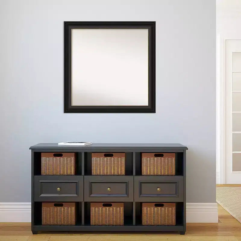 Miroir mural trio en bronze huilé non biseauté