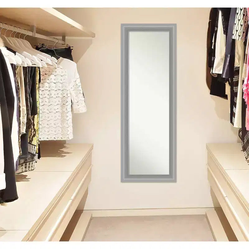 Miroir de porte nickel poli sans chanfrein