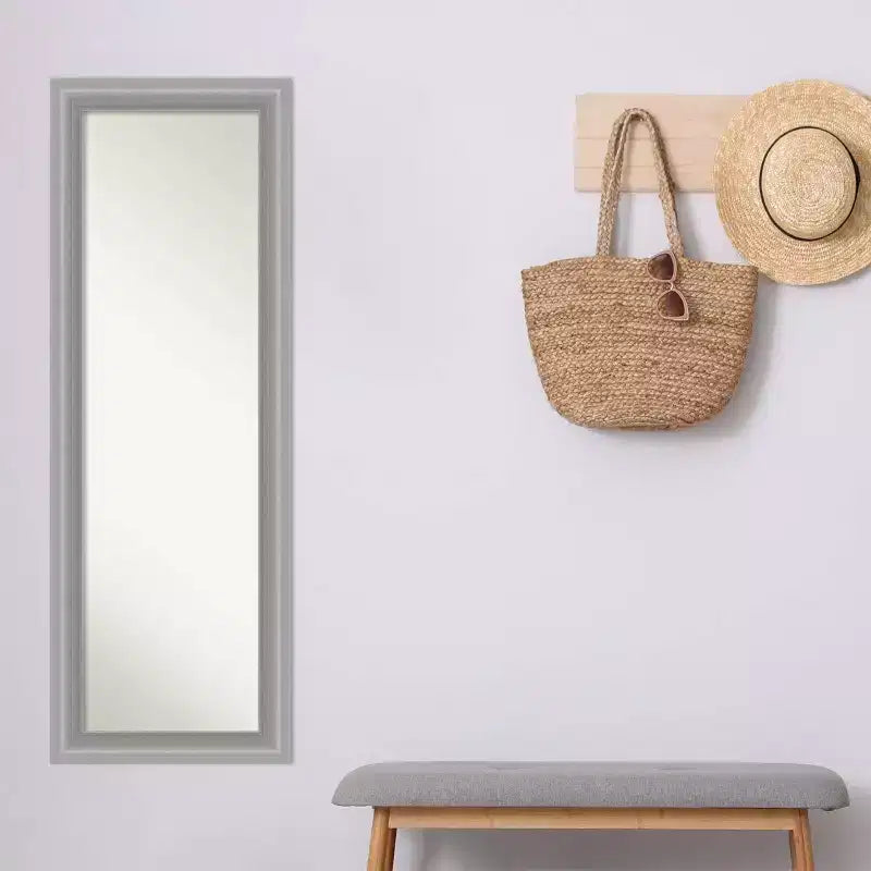 Miroir de porte nickel poli sans chanfrein