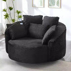 Chaise pivotante à 360°, fauteuil club, fauteuil d'appoint