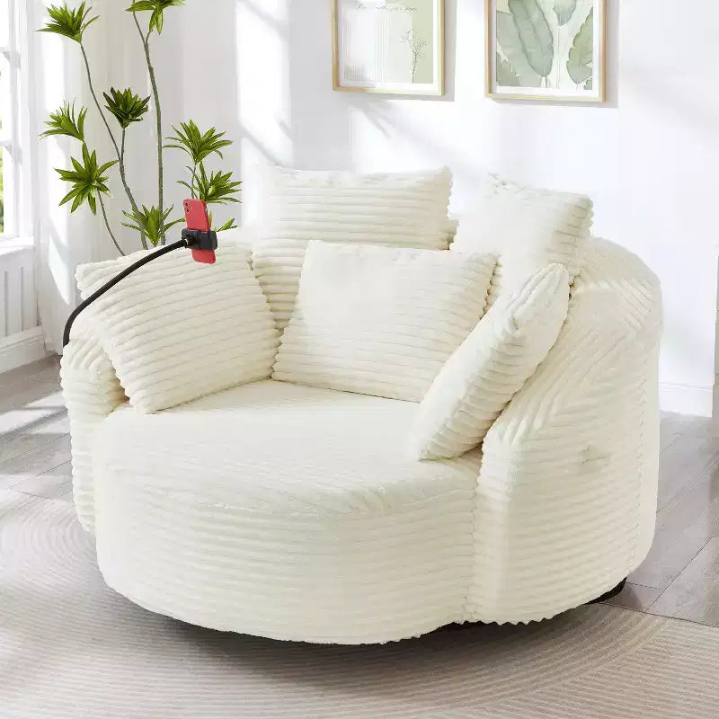 Chaise pivotante à 360°, fauteuil club, fauteuil d'appoint
