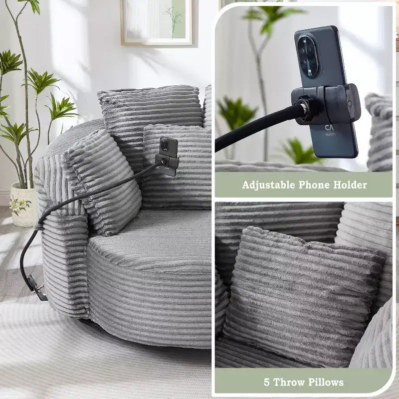 Chaise pivotante à 360°, fauteuil club, fauteuil d'appoint