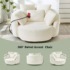 Chaise pivotante à 360°, fauteuil club, fauteuil d'appoint