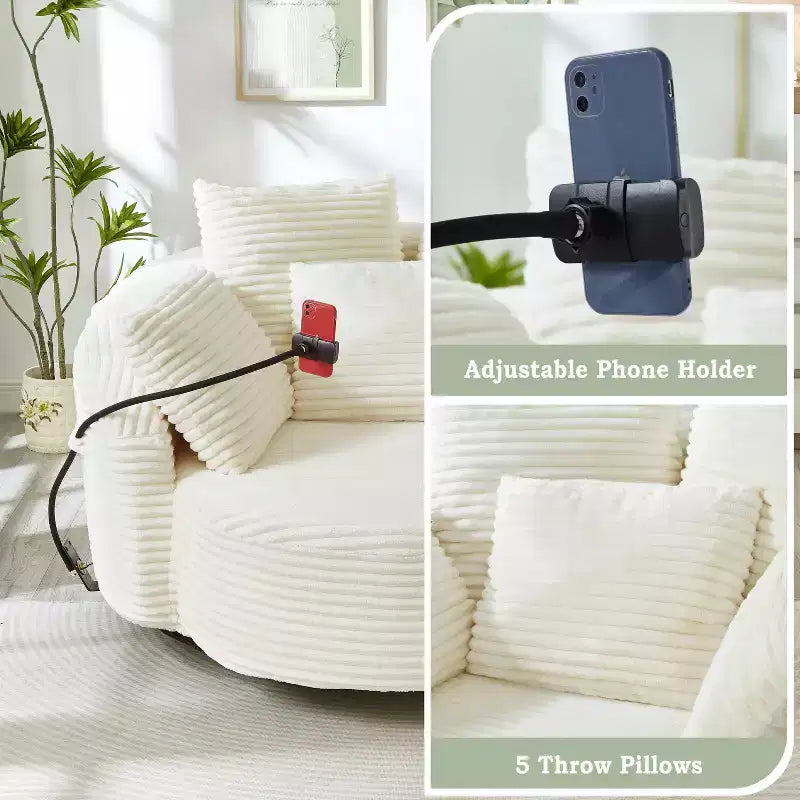 Chaise pivotante à 360°, fauteuil club, fauteuil d'appoint