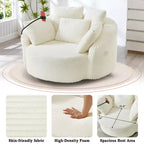 Chaise pivotante à 360°, fauteuil club, fauteuil d'appoint