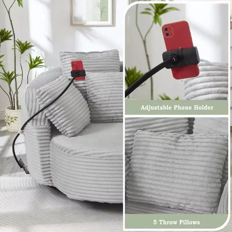 Chaise pivotante à 360°, fauteuil club, fauteuil d'appoint