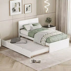 Lit plateforme simple en bois massif