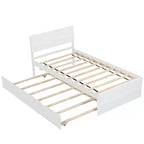 Lit plateforme simple en bois massif