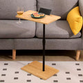 360 Rotatable Sofa Tray Table for Couch Arm - C-Shaped End Table with Phone & Tablet Slots TV Tray Table Side Table Tray for Living Room & Bedroom