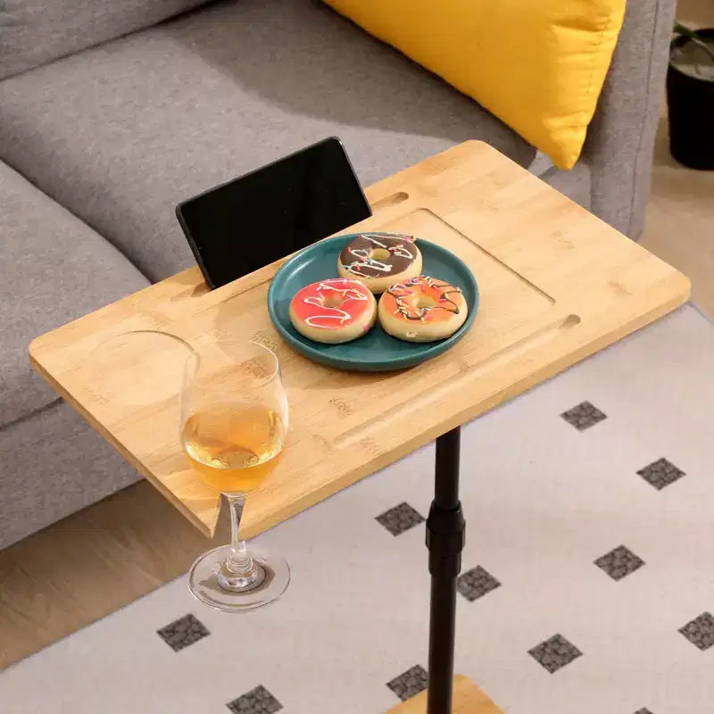 Table d'appoint de canapé rotative à 360°