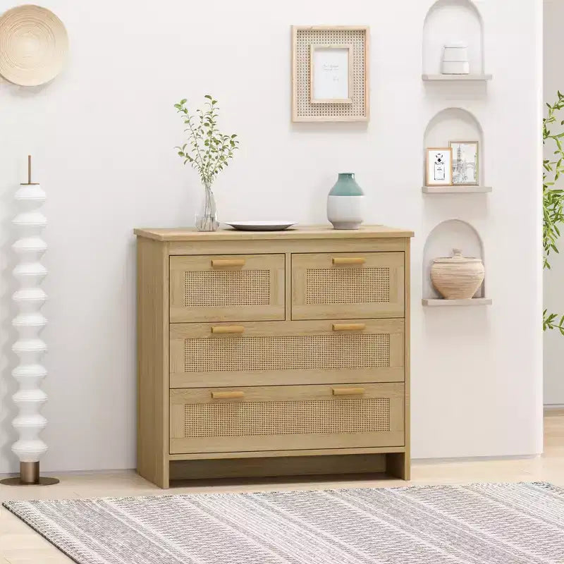 Meuble de rangement moderne en rotin