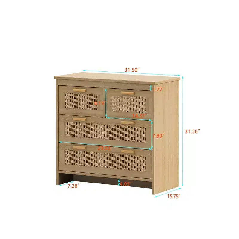 Meuble de rangement moderne en rotin