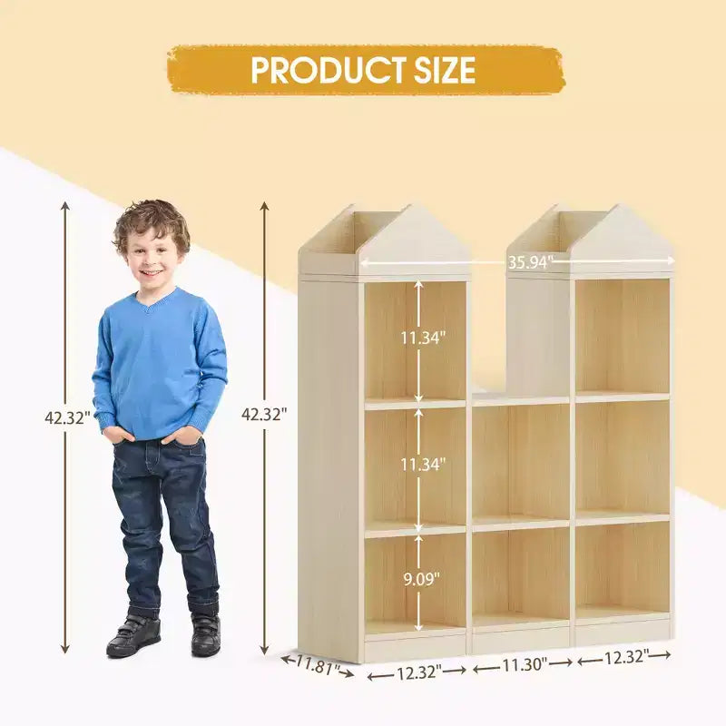 Étagère à livres pour enfants, rangement en bois pour jouets