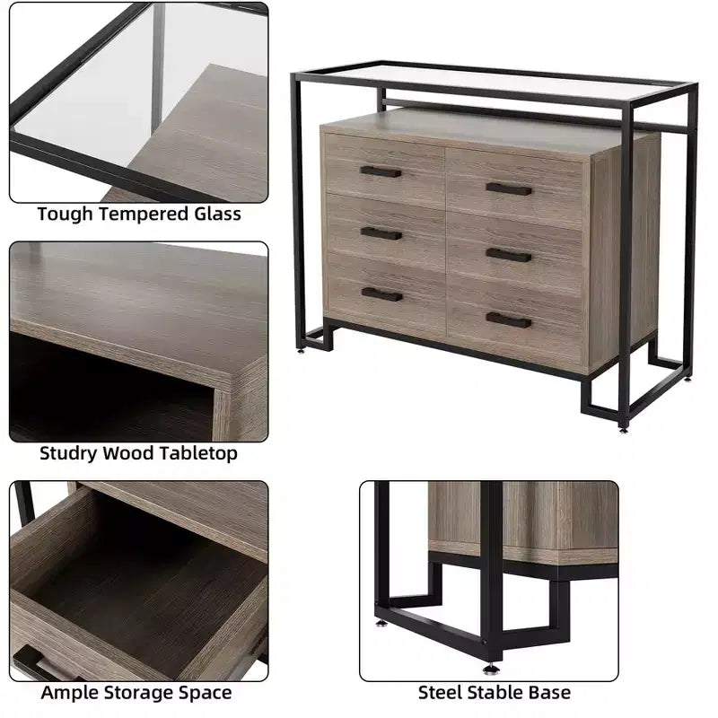 Commode à tiroirs en bois