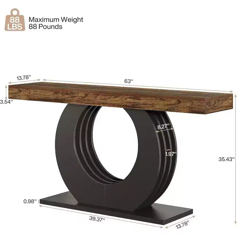 Console rustique pour canapé