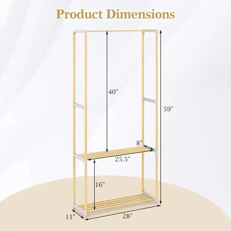 Porte-vêtements en pin
