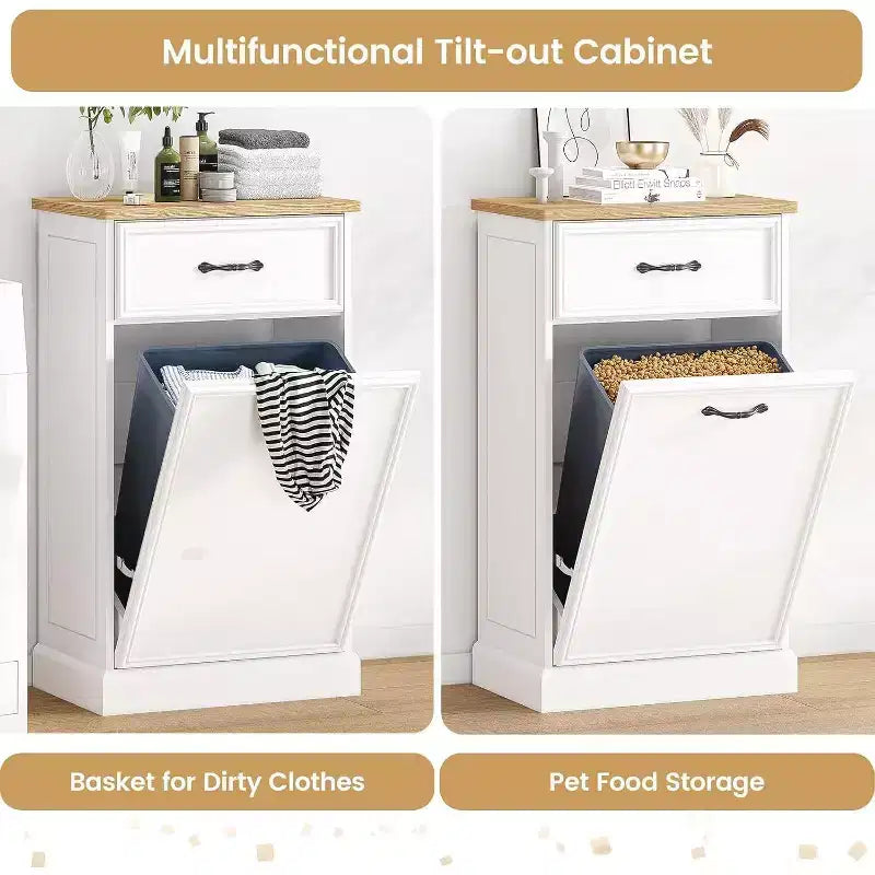 Meuble poubelle inclinable