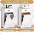 Meuble poubelle inclinable