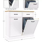 Meuble poubelle inclinable