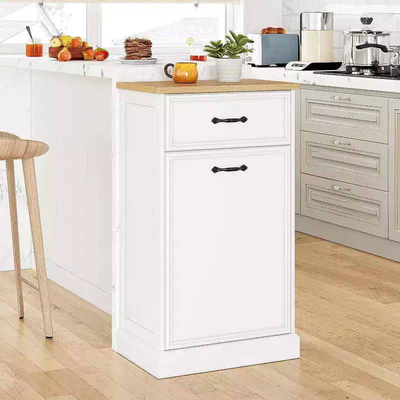 Meuble poubelle inclinable