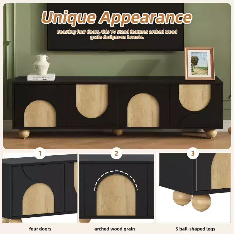 Meuble TV de style ferme