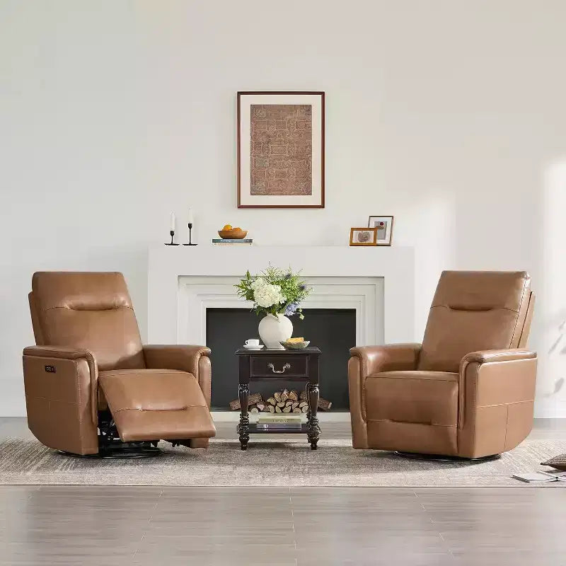 Fauteuil inclinable électrique en cuir véritable de qualité supérieure