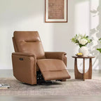 Fauteuil inclinable électrique en cuir véritable de qualité supérieure