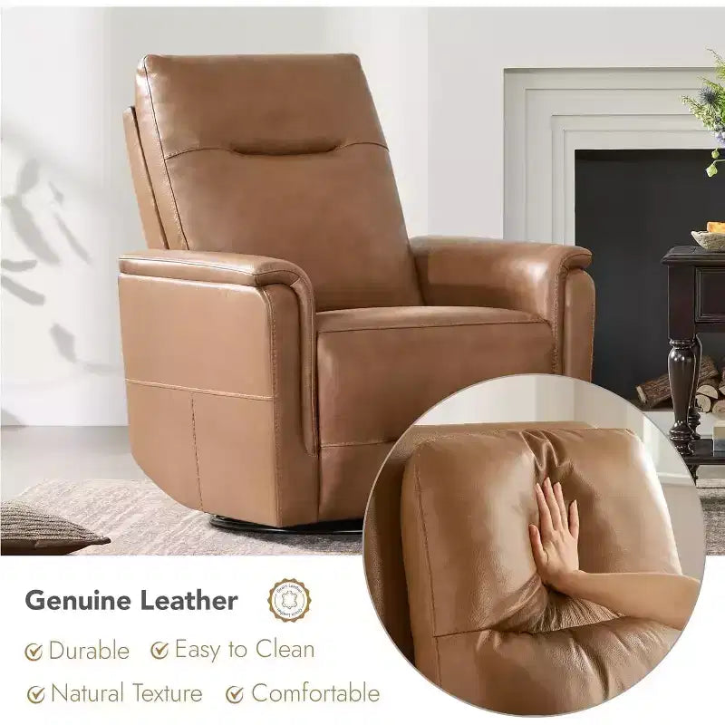 Fauteuil inclinable électrique en cuir véritable de qualité supérieure