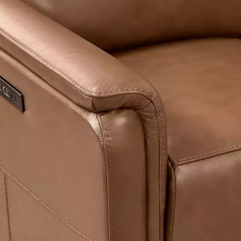 Fauteuil inclinable électrique en cuir véritable de qualité supérieure