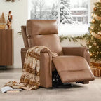 Fauteuil inclinable électrique en cuir véritable de qualité supérieure