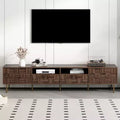 JVNOXK Mid Century TV Stand with 2 Drawers Media Console Table for TVs up to 85'' Entertainment Center with Storage for Living room Bedroom