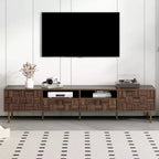 JVNOXK Mid Century TV Stand with 2 Drawers Media Console Table for TVs up to 85'' Entertainment Center with Storage for Living room Bedroom