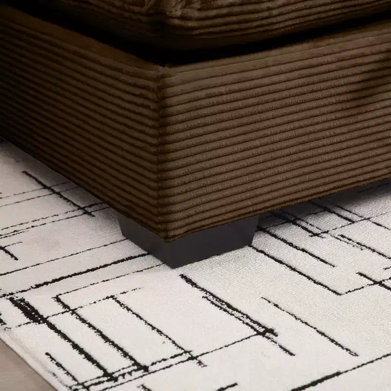 Fauteuil profond en velours côtelé