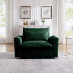 Fauteuil profond en velours côtelé