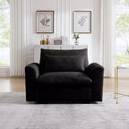 Fauteuil profond en velours côtelé