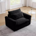 TUYOHW 51 Inch Corduroy Deep Seat Single Sofa with Waist Pillow for Living Room Office Apartment