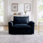 Fauteuil profond en velours côtelé
